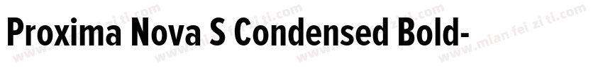 Proxima Nova S Condensed Bold字体转换
